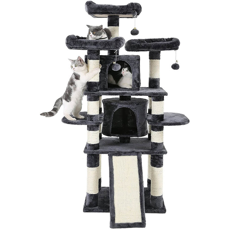 Multi-Level Cat Tree for Large Cats with Cozy Perches Stable 67 inches