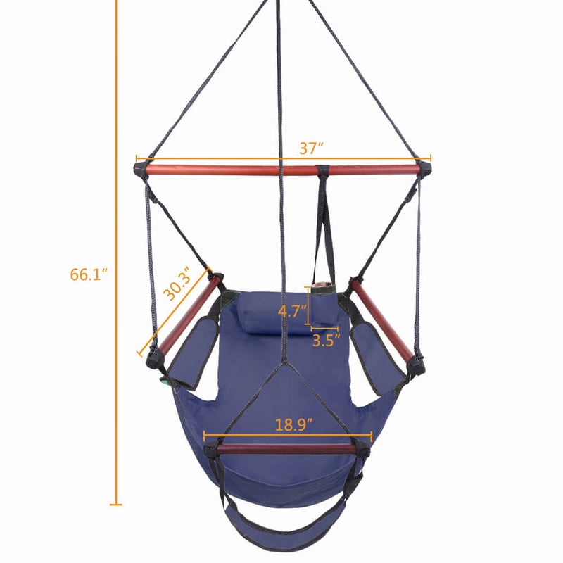 Well-equipped S-shaped Hook High Strength Assembled Hanging Seat Blue