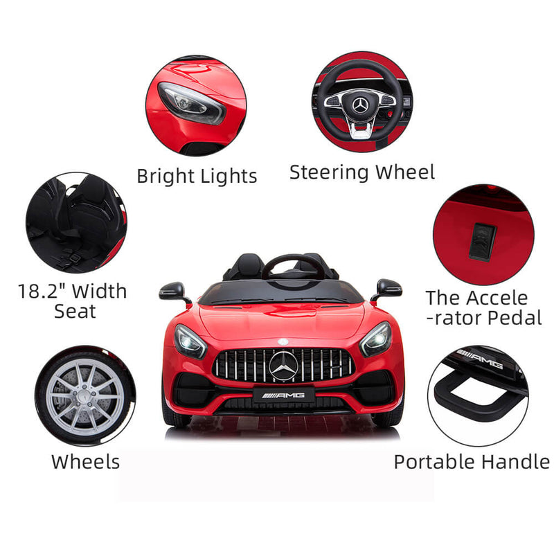 BENZ GT Ride On Car Dual Drive Remote Control Red