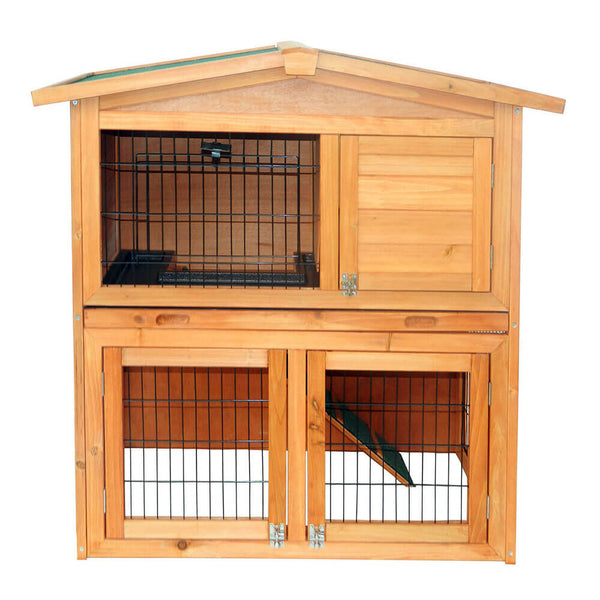 40 inches Triangle Roof Waterproof Wooden Rabbit Hutch