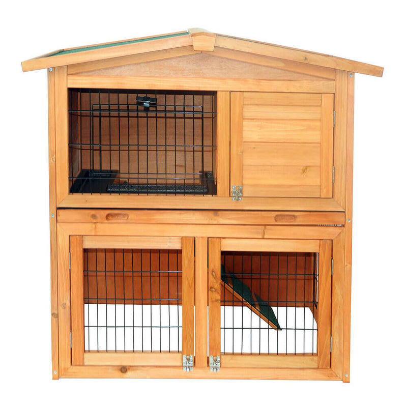 40 inches Triangle Roof Waterproof Wooden Rabbit Hutch