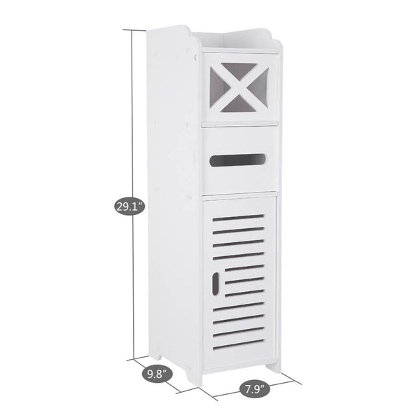 Narrow Cabinet for Pvc Toilet Cross Tissues Two Tissue Storages