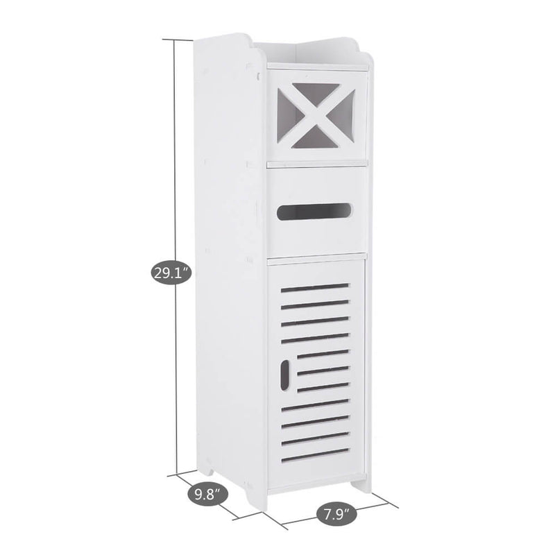 Narrow Cabinet for Pvc Toilet Cross Tissues Two Tissue Storages