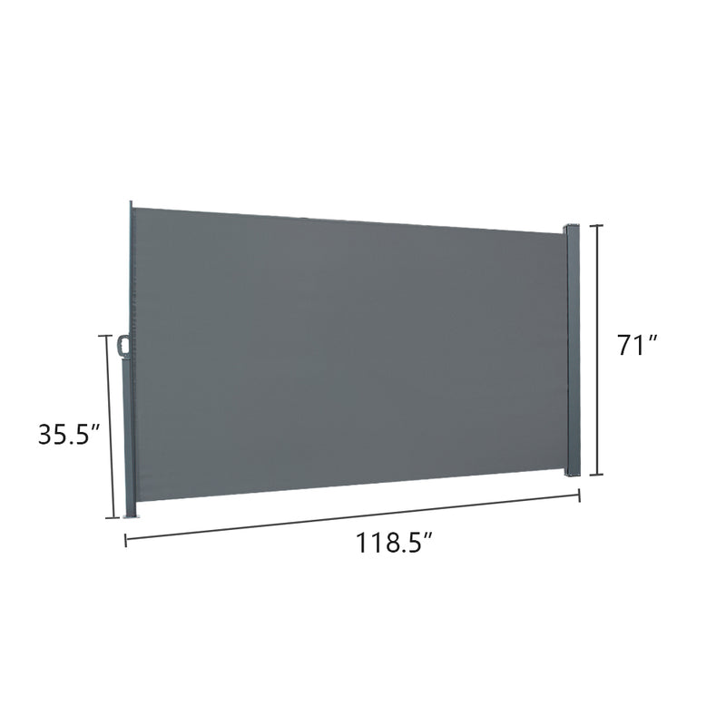 118.5 x 71 inches Outdoor Aluminum Handle Office Partition Windshield Isolation Canopy