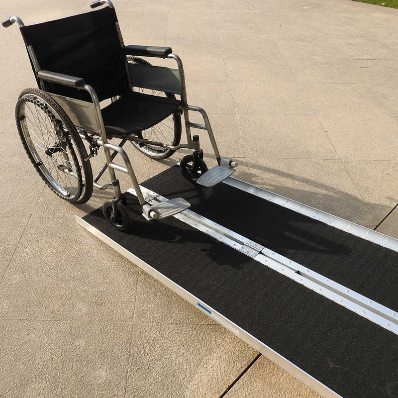 6 Ft Home Corridor Aluminum Alloy Folding Ramp Black