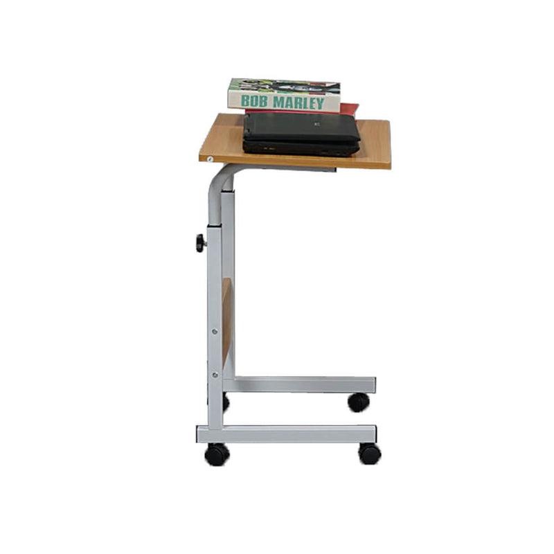 Movable Office Desk Bed Table Chipboard & Steel Side Table Wood L
