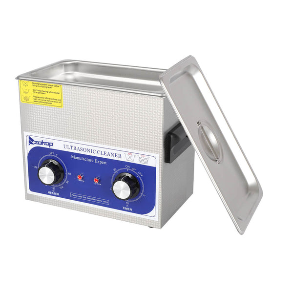3L Commercial Ultrasonic Cleaner Large Capacity Stainless Steel with Heater and Digital Timer