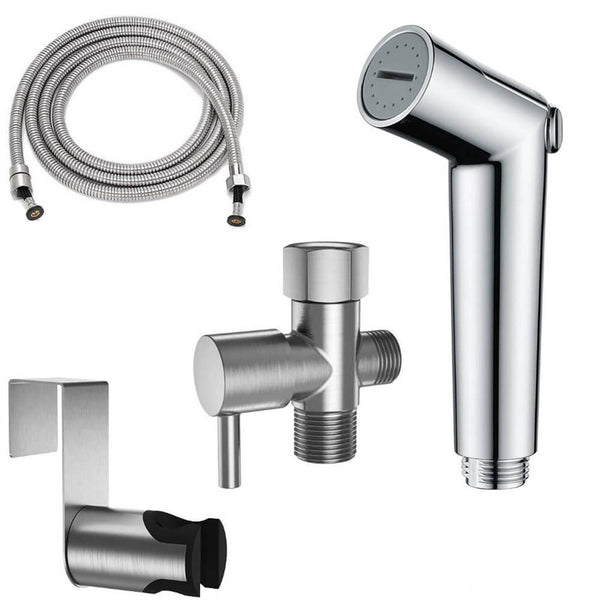 Brushed Nickel Pet Shower Sprayer Solid Brass Shower Arm for Toilet