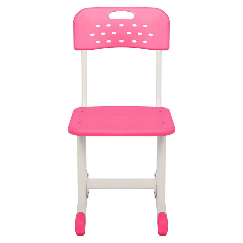 Lifting Children Multifunctional Study Desk and Chair Set with Storage Bin Pink