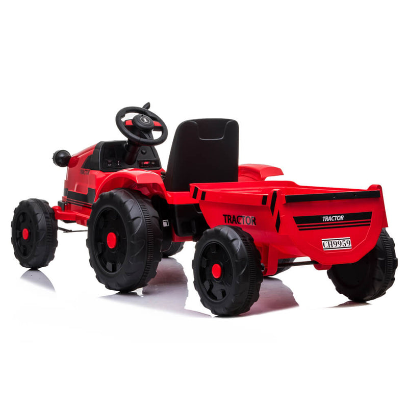 John Deere Ground Force Toy Tractor with Trailer For Kids Red