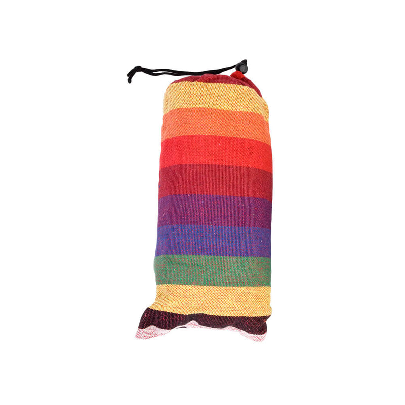 Hammock Swing Canvas Cotton Hammock with Carrying Bag, Outdoor Indoor Red Stripe Hammock