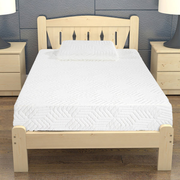 Three Layers Cool Medium High Softness Cotton Mattress with 2 Pillows Twin Size