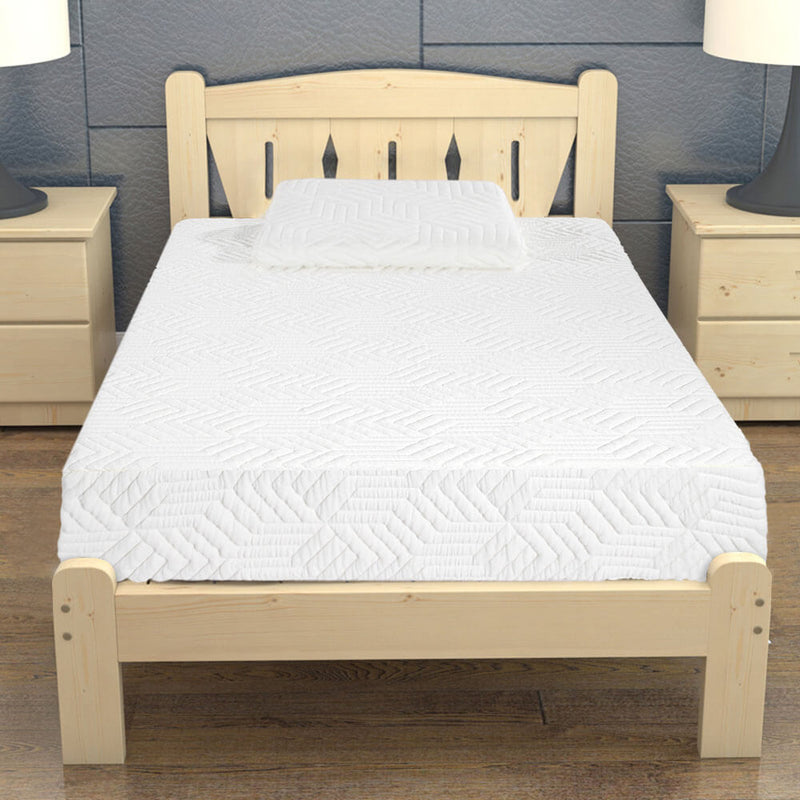 Three Layers Cool Medium High Softness Cotton Mattress with 2 Pillows Twin Size