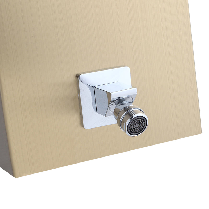 Shower Panel Shower System Stainless Steel Multi-Function Gold 18 Holes 48 inch