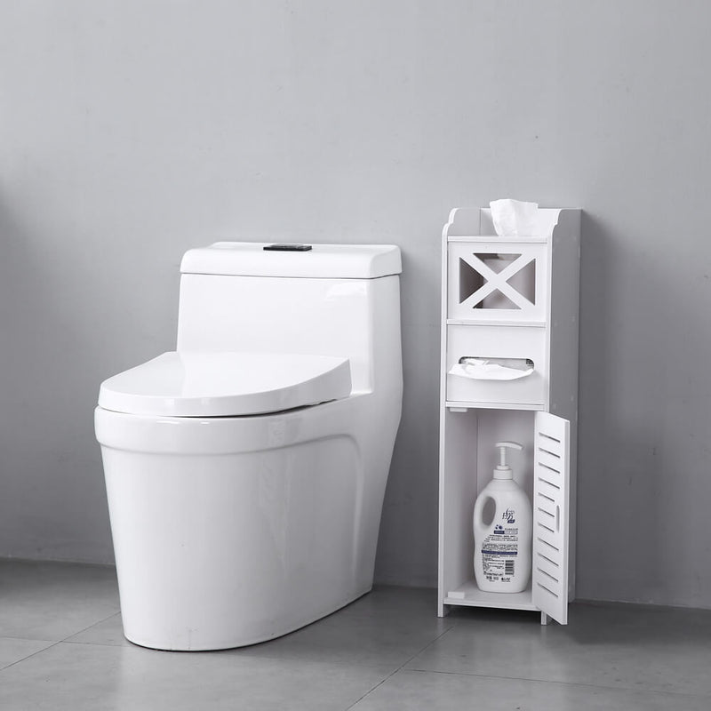Narrow Cabinet for Pvc Toilet Cross Tissues Two Tissue Storages