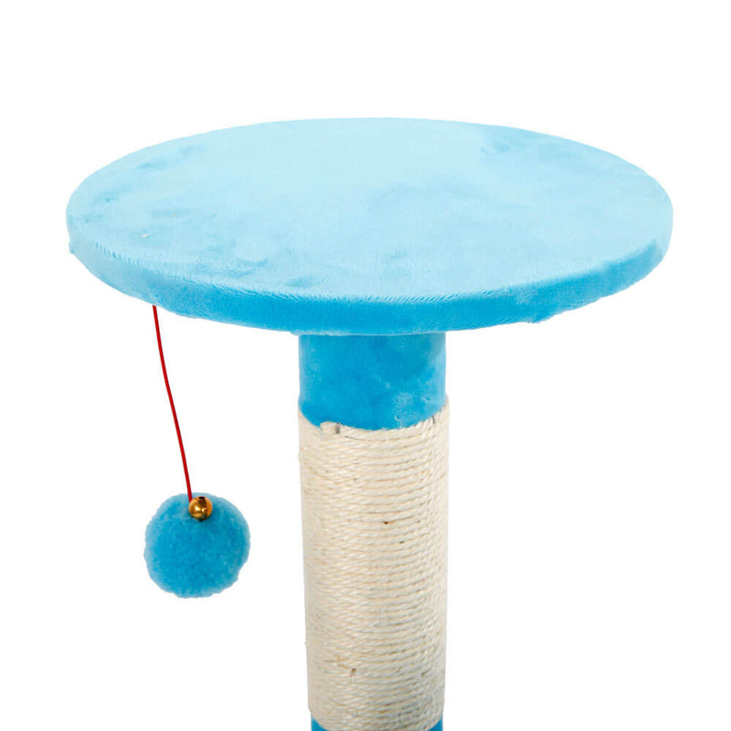 Stable Cute Sisal Cat Climb Holder Cat Tower Lamb Blue 32 inches