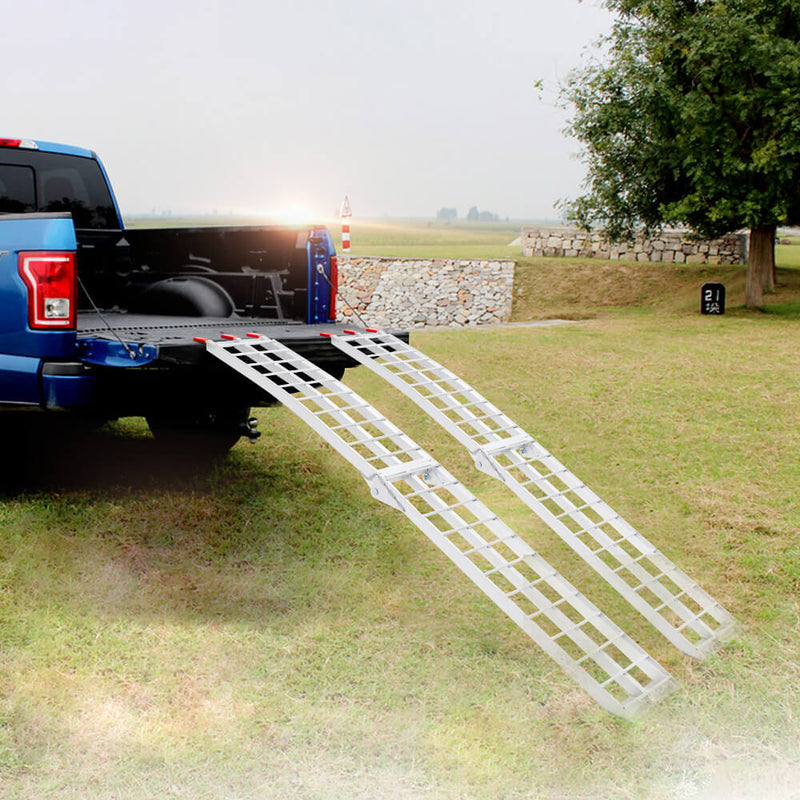 7.5ft Aluminum Foldable Motor Vehicle Loading Ramps 2 pcs