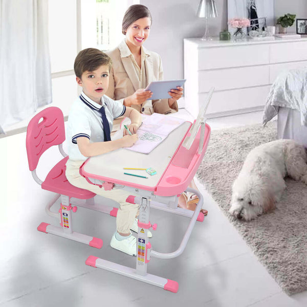 Lifting Desk and Chair Set Table Can Tilt Children Learning Multifunctional Study Desk