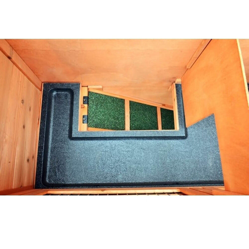 36 inches Waterproof 2 Tiers Pet Hutch Wood Color