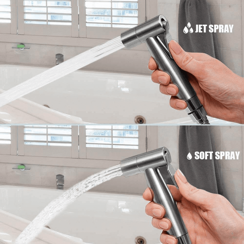 Hand Held Bidet Sprayer for Toilet for Pet Wash Baby Diaper Cloth Stainless Steel