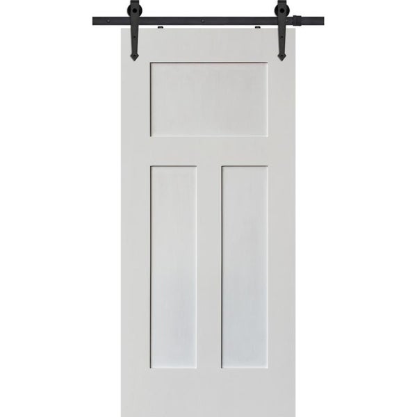 Craftsman Sliding Barn Door Slab Pocket Sliding Closet Door 42in x 80in
