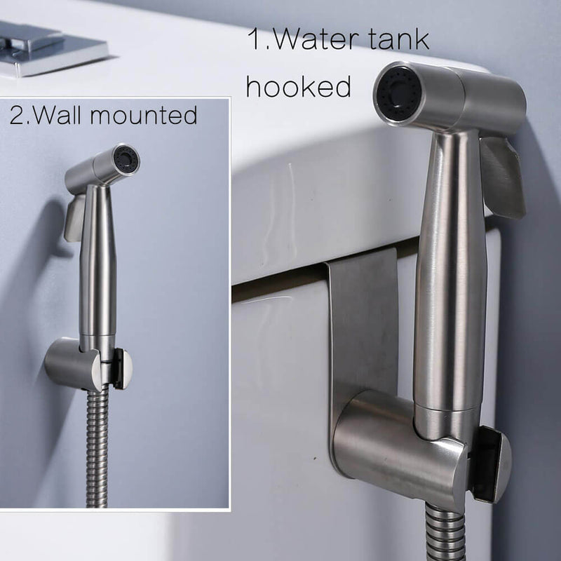 Handheld Toilet Bidet Sprayer Set Kit Stainless Steel Hand Bidet Faucet