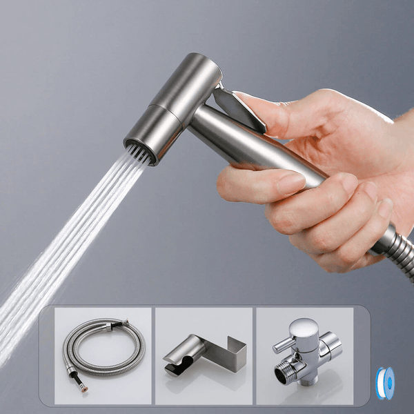 Handheld Toilet Bidet Sprayer Set Kit Stainless Steel Hand Bidet Faucet