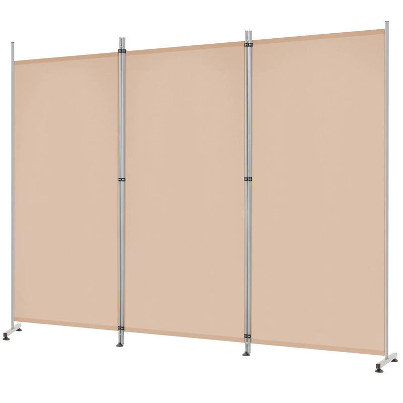 3 Panel Room Divider Beige