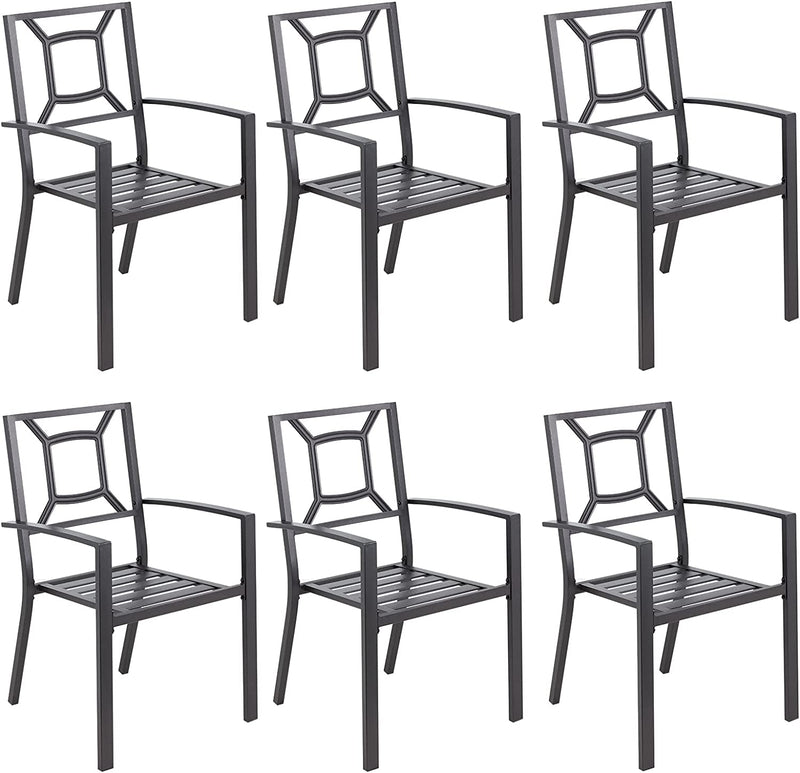 Set of 6 Outdoor Patio Dining Chairs
