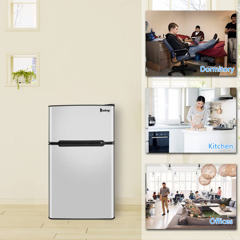 Household Refrigerator Double Doors Black