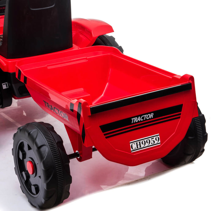 John Deere Ground Force Toy Tractor with Trailer For Kids Red