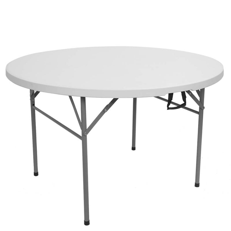 48 inches Round Folding Table Outdoor Folding Utility Table White