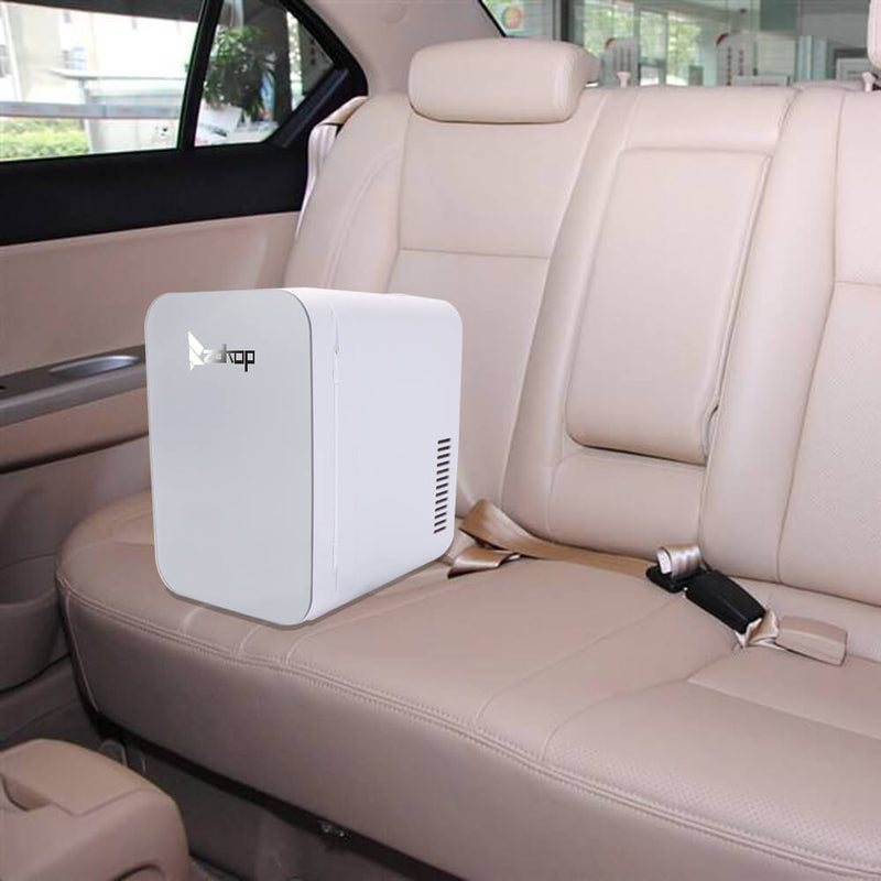 6L Electric Mini Refrigerator, Portable Electric Cooler & Warmer with Handle, Compact Car Refrigerator Cooler, Gray