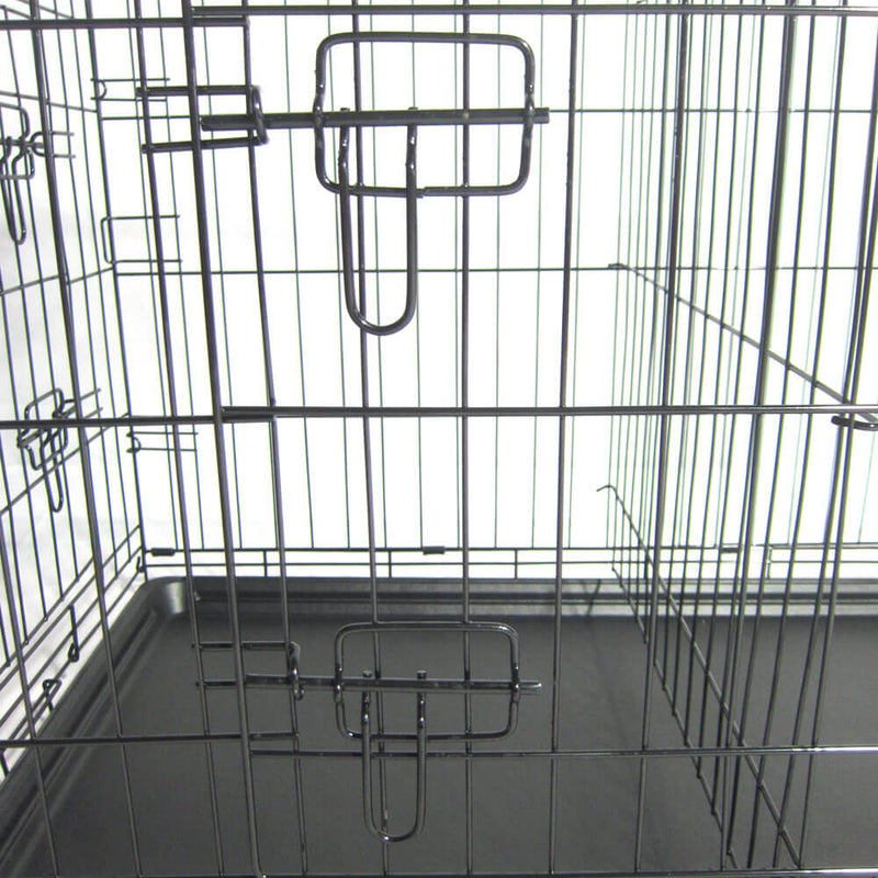 Pet Kennel Cat Dog Folding Steel Crate Animal Playpen Wire Metal 36"