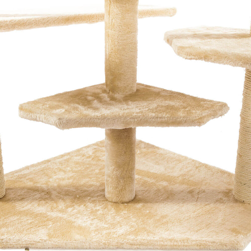 Solid Cute Sisal Rope Plush Cat Climb Tree Cat Tower, 80 inches