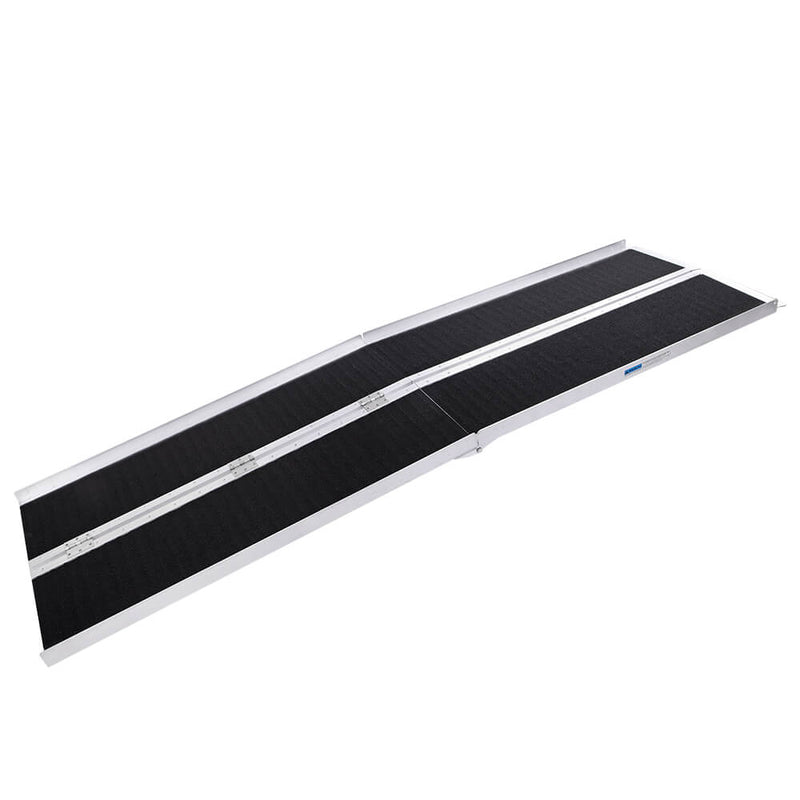 8FT Four-section Non-Skid Folding Lightweight Aluminum Alloy Wheelchair Scooter Mobility Ramps