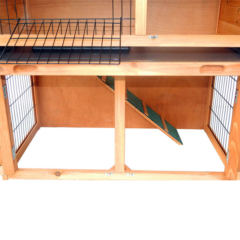 40 inches Triangle Roof Waterproof Wooden Rabbit Hutch