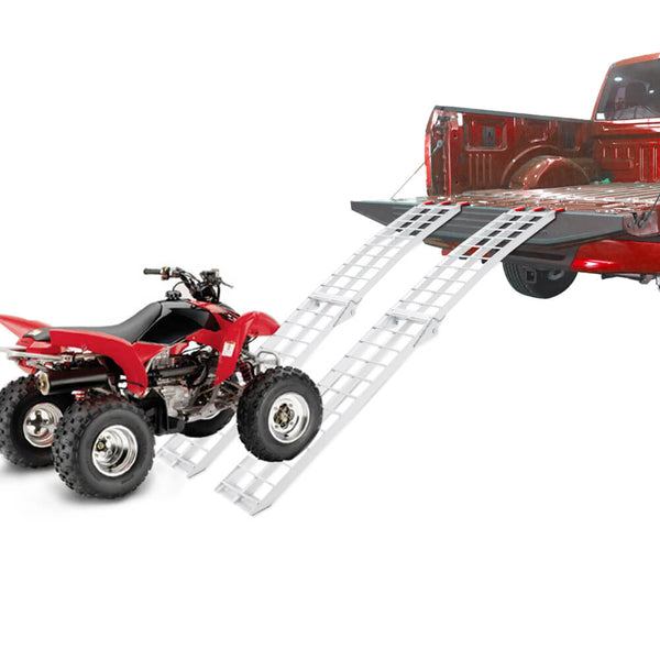 7.5ft Aluminum Foldable Motor Vehicle Loading Ramps 2 pcs