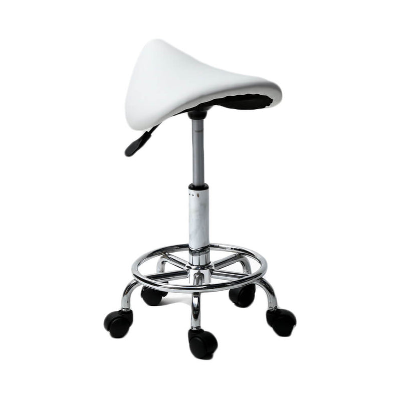 Salon Stool 360 Rotation Hydraulic Stool White