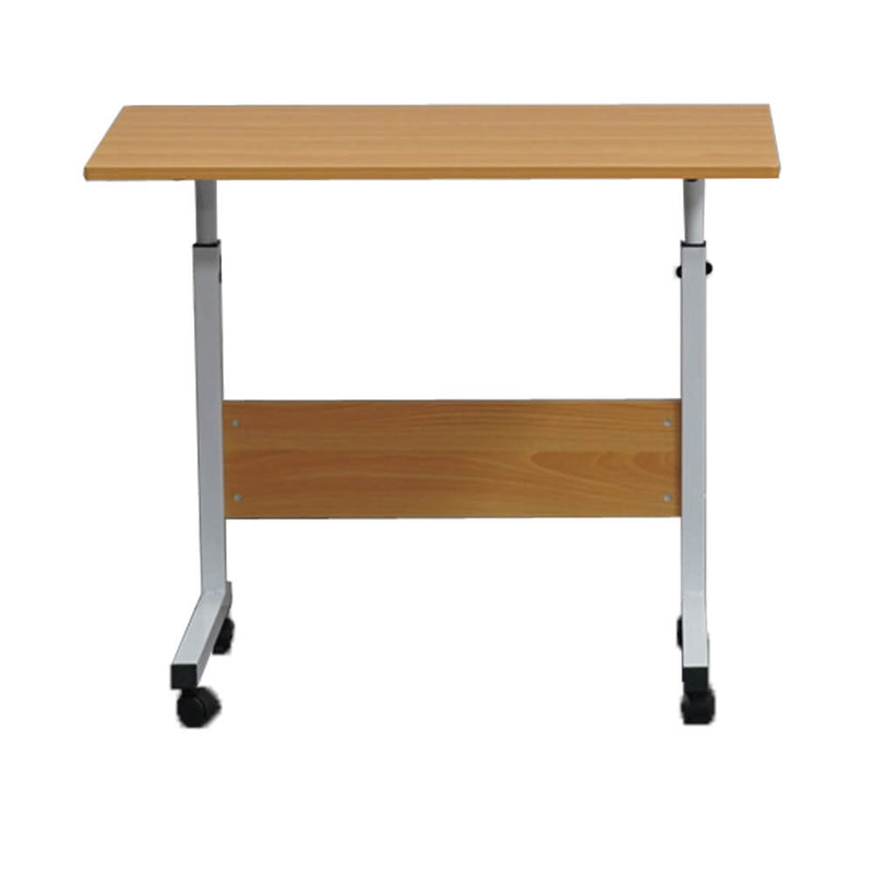 Movable Office Desk Bed Table Chipboard & Steel Side Table Wood L