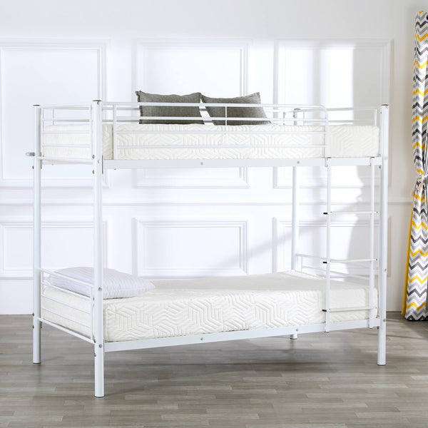 Bunk Bed with Ladder for Kids Twin Size Black