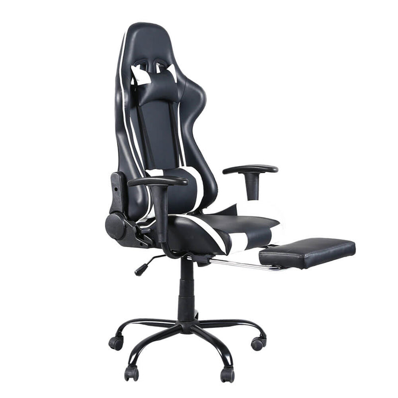 Racing Gaming Chair Faux Leather Chair Swivel Office Chair Black