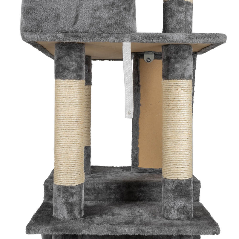 Cat Tree Tower Condo Furniture  Scratch Post Pet House Gray 66 inches