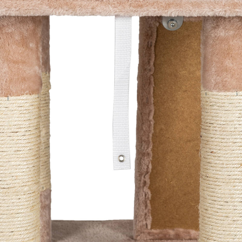 Sisal Hemp Cat Tree Tower Condo Furniture Scratch Post Pet House Play Kitten with Cozy Perches Beige 66 inches