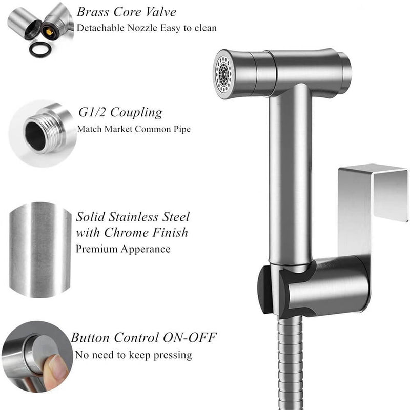 Premium Handheld Toilet Sprayer Bidet Set for Baby Cloth Diaper Sprayer Attachment