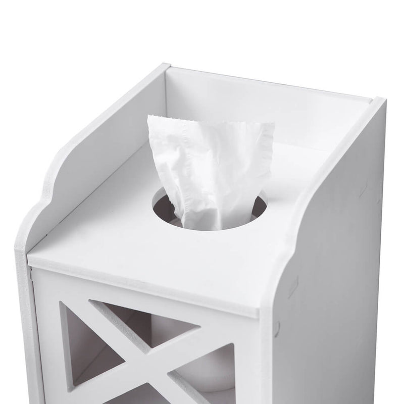 Narrow Cabinet for Pvc Toilet Cross Tissues Two Tissue Storages