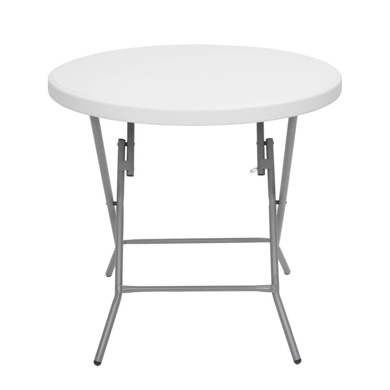 32 inches Round Folding Table Outdoor Folding Utility Table White