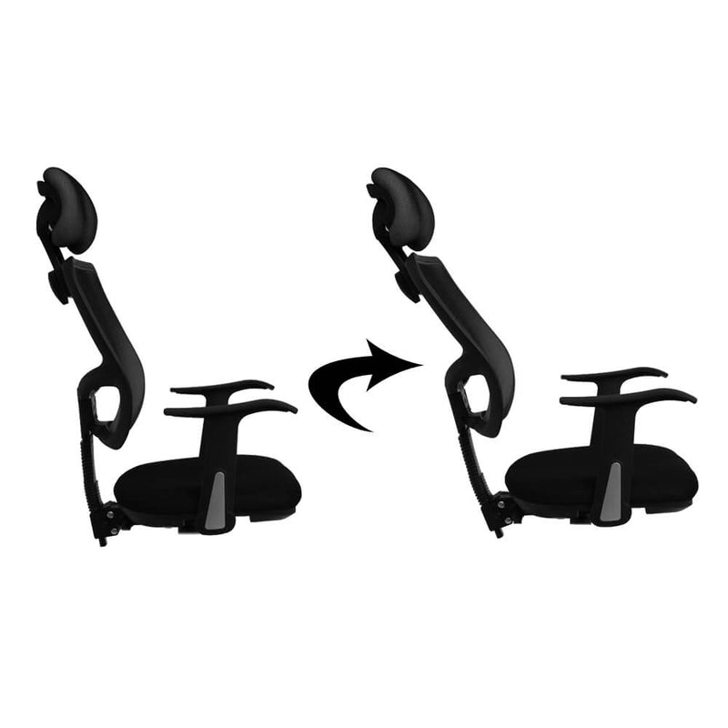Mesh Back Gas Lift Back Tilt Adjustable Office Swivel Chair Black