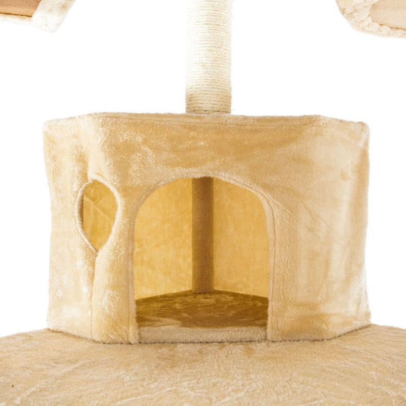 Solid Cute Sisal Rope Plush Cat Climb Tree Cat Tower, 80 inches