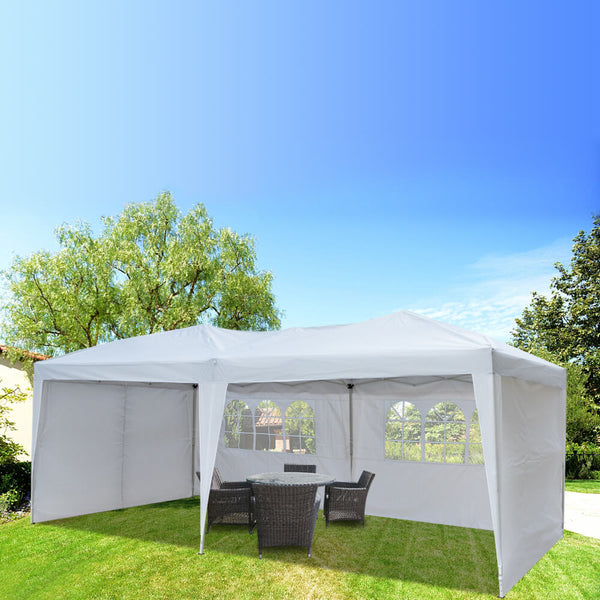 Waterproof Folding Canopy Tent with Two Windows White 10*20FT